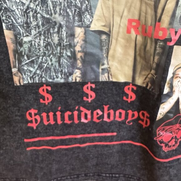 Suicideboys Shirt Grey 59 Scrim Ruby Da Cherry Size XXL 2XL Band March 50” - Picture 3 of 11